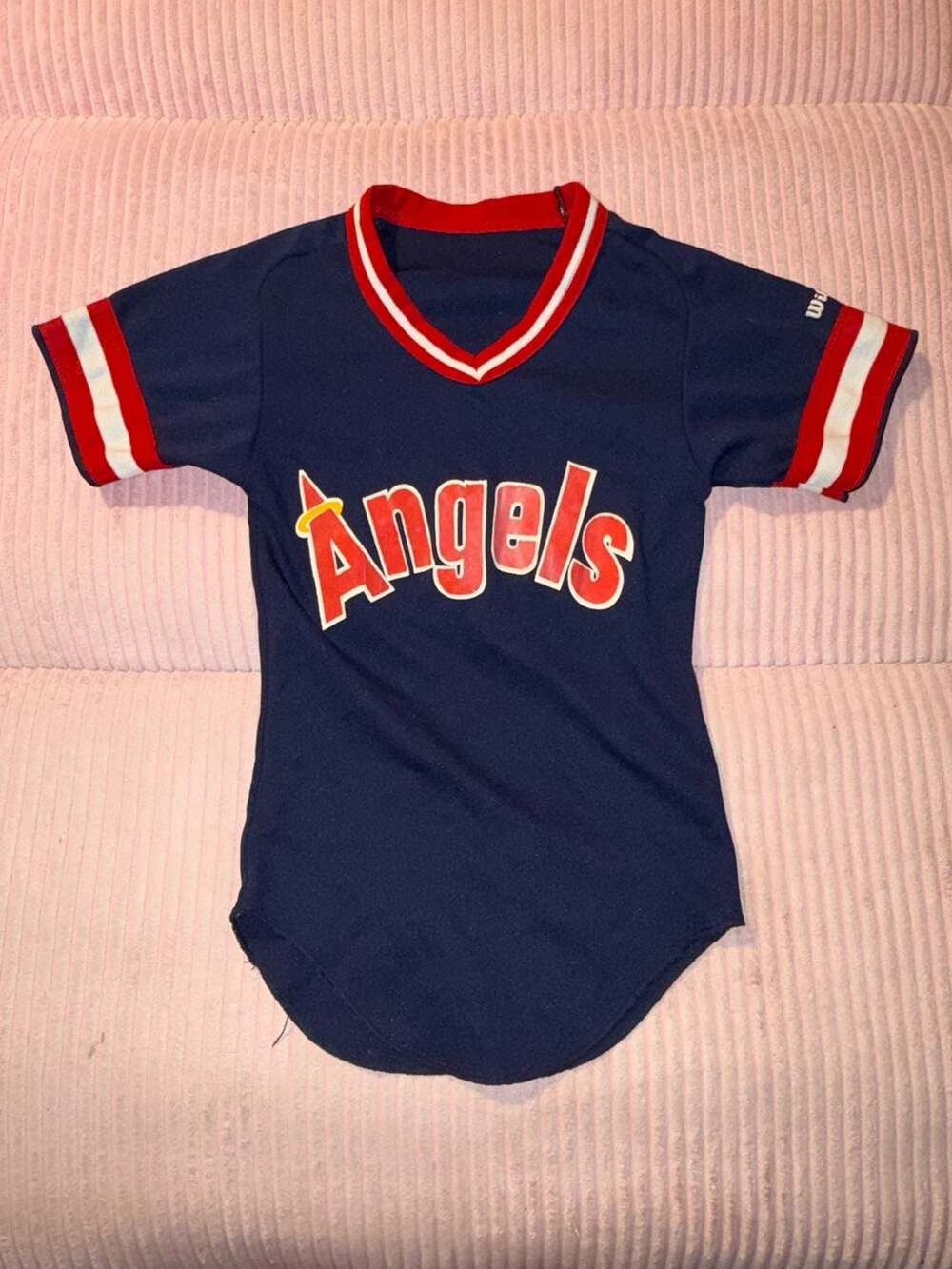 Youth Vintage Wilson California Angels Pullover Baseball Jersey